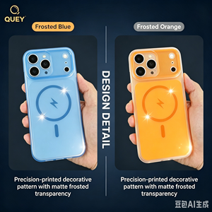 Custodia per telefono Li Huang Premium Luxury TPU+PC effetto seta bicolore 2-in-1 magnetica <span class=keywords><strong>a</strong></span> doppio strato antiurto con paesaggio urbano per 17 - Product Image 3