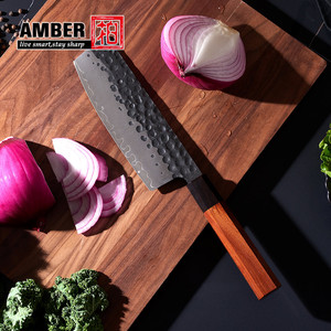 Cuchillo de Cocina Japonés Forjado a Mano de 7 Pulgadas, Acero con Alto Contenido de Carbono AUS10, Cuchillo para Verduras, Cuchillo de Chef en <span class=keywords><strong>Venta</strong></span> - Product Image 4