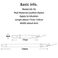 Sangle d'ukulélé en cuir de conception originale Accessoires d'ukulélé Sling Longteam US-95
