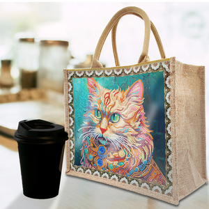 Le nouveau sac <span class=keywords><strong>de</strong></span> protection <span class=keywords><strong>de</strong></span> l'environnement <span class=keywords><strong>de</strong></span> <span class=keywords><strong>peinture</strong></span> au diamant <span class=keywords><strong>de</strong></span> bricolage nouveau sac à main <span class=keywords><strong>de</strong></span> la série Cat Animal nouveau sac en <span class=keywords><strong>toile</strong></span> <span class=keywords><strong>de</strong></span> <span class=keywords><strong>jute</strong></span> - Product Image 1