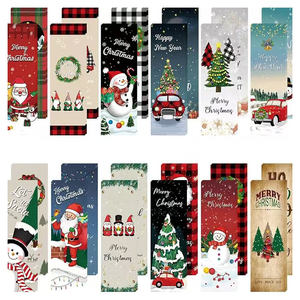 Marque-pages en métal de Noël personnalisés avec motif Père Noël et bonhomme de neige, résistants à l'eau, imprimés en typographie pour enfants, étudiants, cadeaux de Noël - Product Image 1