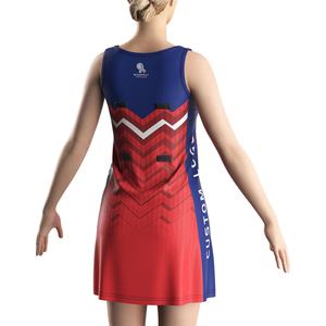 ชุดกระโปรงพลีทดีไซน์ใหม่สำหรับทีมกีฬาชายหญิง  สำหรับแข่งขันเทนนิส เน็ตบอล สีส้มและสีน้ำเงิน - Product Image 6