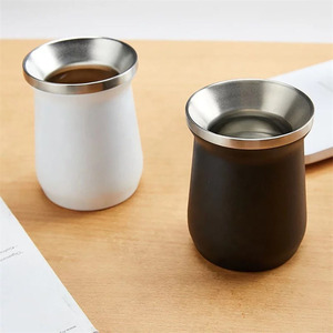 Taza de <span class=keywords><strong>Mate</strong></span> Argentina de Acero Inoxidable de Doble Pared de 8oz con Logotipo de Marca Personalizado - Product Image 1