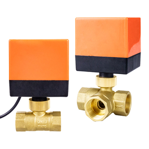 Tmok AC 220V 110V 24V DC48V 24V <span class=keywords><strong>12V</strong></span> Ba Dây Hai điều khiển 3 cách Brass điện cơ giới bóng van với thiết bị truyền động - Product Image 1