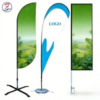 Drapeau de plage personnalisé grand format en tissu avec accessoires de présentation