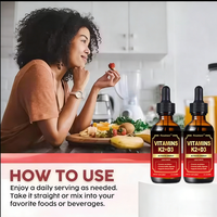 Formule multi-herbes liquide Vitamine D3 + K2 en gouttes – Complément pour le soutien circulatoire et immunitaire avec Cayenne, Aubépine et Panax Ginseng