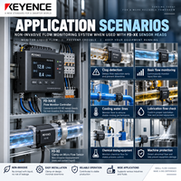 Contrôleur de capteur de débit principal sur rail DIN KEYENCE FD-XA1E NPN PNP 20-30VDC pour capteur de micro-débit à pince FD-XE