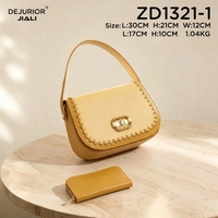 DEJURIOR Sacs à Main Femme 2026 Nouveauté Ensemble Sac à Main à Rabat 2-en-1 en Cuir PU avec Bord Cousu Sac Selle Esthétique pour Dames