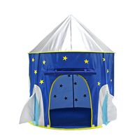 Tente de plage pliable quatre saisons Kenpuaz pour bébé, piscine à balles en polyester pour garçons, château fusée étoile, jeu océanique, jouet souple