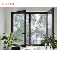Fenêtres en aluminium personnalisées Fenêtre en verre trempé inclinable à impact d'ouragan Certification NFRC AS2047 Fenêtre à battant en aluminium