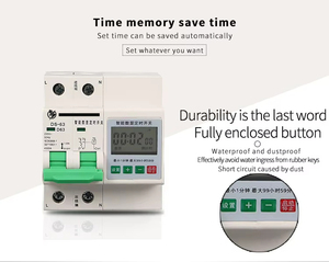 Mini disjoncteur 4 pôles triphasé 63A Minuterie miniature avec plage de réglage de 6 heures Montage sur rail DIN - Product Image 4