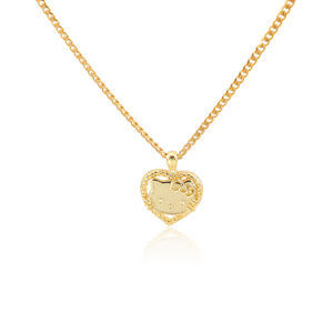 שרשרת הקישור נירוסטה מצופה זהב 18 קראט תבנית אותיות חמוד לנשים בנות מתנה לילדים עשוי סגסוגת אבץ - Product Image 1