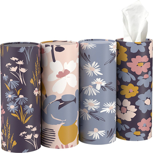Porte-<span class=keywords><strong>mouchoirs</strong></span> <span class=keywords><strong>jetables</strong></span> en papier Offre Spéciale personnalisé Boîte de tube de tissu Boîte de tube rond de cylindre pour véhicule de voiture - Product Image 6