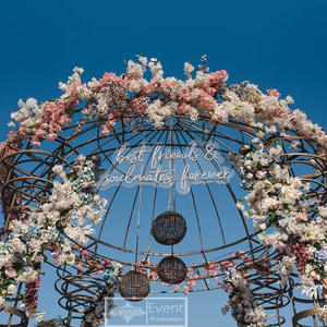 Suministros de fiesta de ensueño, decoraciones de boda, muebles de metal, drame, boda, novia y novio, soporte de fondo grande - Product Image 2