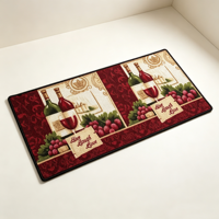 Spice Print Modern Minimalist Kitchen Runner Rug Anti-Slip Oil-Proof Stain Resistant Washable Polyester Low Pile Floor Mat Latex