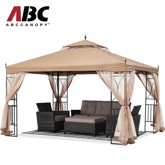 ABCCANOPY Tonnelle De Jardin Patio Gazebo 10X12 Gazebo Corner Frame Screen Wall Tuinpaviljoenen Gartenpavillon Terrace Gazebo