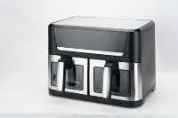 Nouvelle Friteuse à Air Double Panier 12L (6L+6L) Tactile Numérique Intelligente avec Écran Couleur, Grande Capacité et Sans Huile