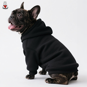 코튼 강아지 후드티 단색 맞춤형 스웨트셔츠 통기성 및 세탁 가능 반려 동물 의류 - Product Image 5