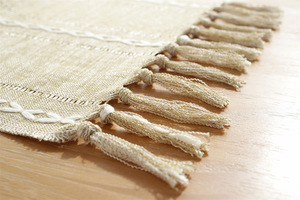 ผ้าปูโต๊ะผ้าลินินแบบเรียบง่ายสไตล์บ้านไร่นักวิ่งขนาด72นิ้วผ้าปูโต๊ะปักยาวพร้อมพู่มือสำหรับงานปาร์ตี้ - Product Image 6