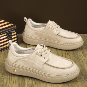 Zapatos Casuales de Piel Sintética para Hombre, Primavera Verano 2026, Nuevo Estilo, Zapatos Beanie Retro con Suela Gruesa, Cómodos, Ligeros, Talla Grande - Product Image 3