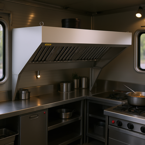 Campana Extractora Comercial Vevor de 6 Pies, Montada en Pared, de Acero Inoxidable, con Filtro de Malla Desmontable en Forma de U para Grasa - Product Image 2