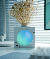 Panel de Luz LED Inteligente de Diseño Moderno con Pantalla Blanca, Control Remoto RGB y Control por Aplicación para Juegos