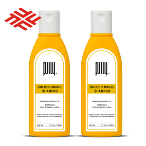 Champú FULLY Golden Magic Cream 200ml con 1% de Disulfuro de Selenio, Fórmula Anticaspa y Control de Grasa, Sin Silicona, para Todo Tipo de Cabello - Product Image 1