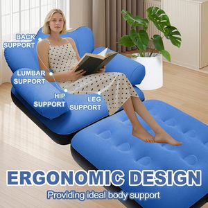 2-in-1 Inflatable <b>Sofa</b> Bed <b>Air</b> Couch for Home Garden Office Camping - Product Image 4