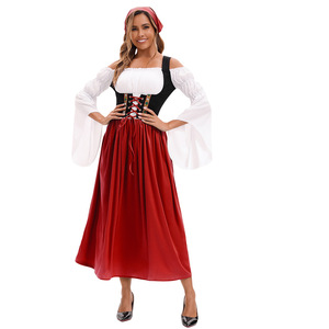 Costume traditionnel allemand pour filles, robe <span class=keywords><strong>de</strong></span> fête Oktoberfest, costume fantaisie mignon pour femmes adultes, polyester - Product Image 5