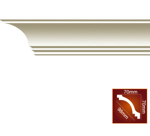 Moule en polyuréthane imperméable et résistant au feu, 2.4M, style européen, moulure uni, promotion - Product Image 3