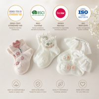 Chaussettes en dentelle tricotée à volants floraux pour bébés filles, nouveau-nés, nourrissons et tout-petits, vente en gros