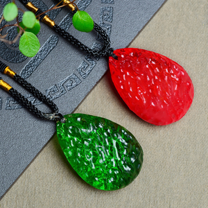 Health Czech Meteorite Green Stone Waterdrop Teardrop Shape <strong>Moldavite</strong> Pendant <strong>Necklace</strong> for Women Men Anniversary - Product Image 6