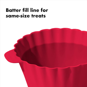 Tazas para hornear de silicona grandes antiadherentes reutilizables, revestimientos para cupcakes de silicona <span class=keywords><strong>Jumbo</strong></span> de 3,54 pulgadas, moldes para pasteles con asas - Product Image 2
