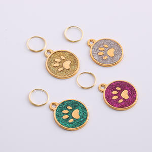 Targhetta Identificativa Personalizzata in Metallo Massiccio per Cani e Gatti, Incisa su Misura, Bifacciale - Product Image 1