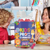 Gommes probiotiques pour enfants 5 milliards de UFC, saveur fraise, 60 unités
