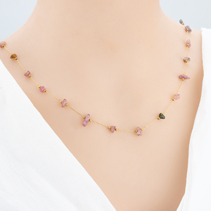 JS14 Set all'Ingrosso di Collane Artigianali in Acciaio Inox con Perline, Gioielli da Donna alla Moda con Pietre Naturali, Nickel Free, Un Lotto Un Pezzo - Product Image 2