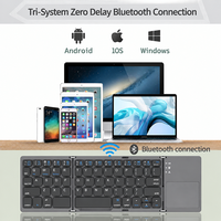 Clavier portable pliable ultra fin ergonomique rechargeable sans fil pour smartphone tablette ordinateur portable