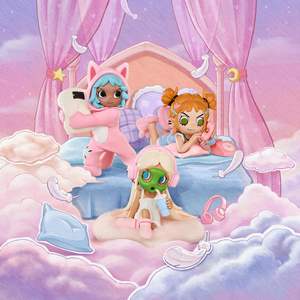 POP MART Lil Peach Riot Sleepover Series Blind Box Figurines d'<span class=keywords><strong>action</strong></span> Jouets de collection Cadeaux de Noël et d'anniversaire pour filles et garçons - Product Image 3