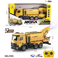 4DRC Camión de Ingeniería RC a Escala 1/14, 7 Canales, 2.4GHz, con Control Remoto, Luces, Pulverizador de Niebla y Demostración con una Sola Tecla