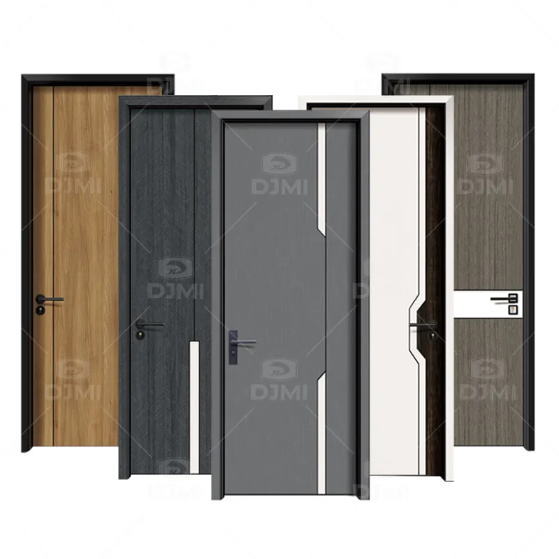 Nouvelle mode porte de chambre intérieure de style moderne HPL étanche à l'humidité maison appartement aluminium porte en bois