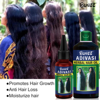 Marque privée Huile capillaire naturelle bio Adivasi à base de plantes Vente en gros Huile de croissance capillaire indienne Produits de traitement huile de pousse cheveux