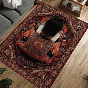 Tapis complet en polyester résistant à la saleté, style ethnique persan rétro créatif, pour la décoration <span class=keywords><strong>de</strong></span> la maison, salon, <span class=keywords><strong>chambre</strong></span> à <span class=keywords><strong>coucher</strong></span> - Product Image 4