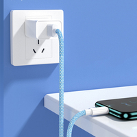 Câble tissé PD 20W pour iPhone 11 12 13 14 Nylon Tressé 60W Type-C à Type-C pour iPhone 15 16