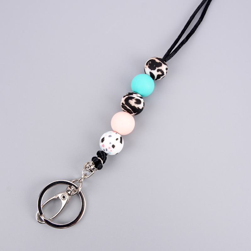 ID Badge Lanyards for Women Teacher, Silicone Beaded Lanyards for Keys Cute Lanyard Keychain Necklace Image 3