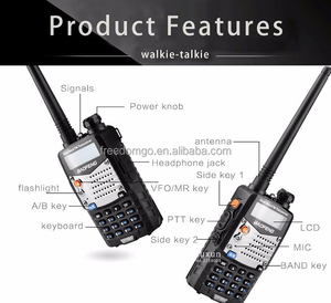 BFUV-5RA Radio Bidireccional Analógica VHF UHF de Doble Banda, Walkie Talkie de 5W de Largo Alcance, Pantalla LED, Resistente al Agua IPX-1 - Product Image 2
