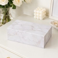 Caja de Regalo Rígida Plegable de Lujo al por Mayor con Diseño de Mármol y Tapa Abatible para Empaque de Regalos