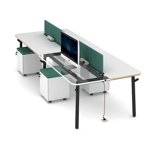 MEET&CO Modern Design Office Workstation Partition <b>Table</b> <b>Desk</b> 2.4.6 Person Capacity Factory Wholesale Furniture for Home Office - Product Image 5