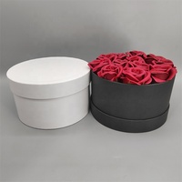 Boîtes cadeaux cylindriques rondes en carton industriel avec couvercle, matériaux recyclés, impression quadricolore personnalisable pour fleurs