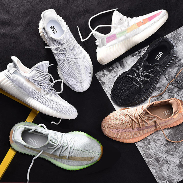 2022 Yeezy Brand 350 V2 Shoes Black Men Women Knitting Sports Shoes Running Sneakers Yeezy350 