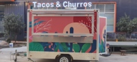 Chariot à hot-dogs pour usage extérieur, avec barre de remorquage, en tôle galvanisée certifiée CE, longue durée de vie, idéal pour les snacks et les barbecues